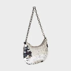 Slouchy Sequin Hobo Shoulder Handbag - Wild Fable™ Silver -Thredup Fashion Shop GUEST ea351934 d8b8 4d96 8647 adcb7ea4d512