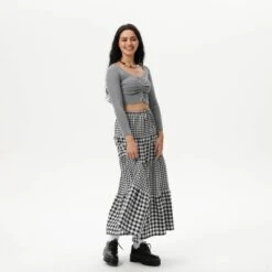 Women's Elastic Waistband Maxi Skirt - Wild Fable™ Black Gingham 10 Women's Elastic Waistband Maxi Skirt - Wild Fable™ Black Gingham -Thredup Fashion Shop GUEST ea3f9057 64e7 437c a965 48f24093e97f