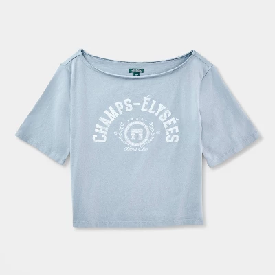 Women's Short Sleeve Off The Shoulder Boxy T-Shirt - Wild Fable™ 5 Women's Short Sleeve Off The Shoulder Boxy T-Shirt - Wild Fable™ - Image 3