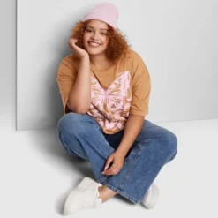 Women's Oversized Butterfly Graphic T-Shirt - Wild Fable™ Brown -Thredup Fashion Shop GUEST ead22078 973f 4ab9 9fa4 a1a23fda7cfa