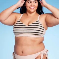 Women's Striped Crochet Bralette Bikini Top - Wild Fable™ -Thredup Fashion Shop GUEST ee64a778 16fa 4d5a 8583 d1636711a423