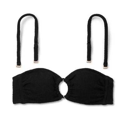 Women's Ribbed Textured O-Ring Bandeau Bikini Top - Wild Fable™ 7 Women's Ribbed Textured O-Ring Bandeau Bikini Top - Wild Fable™ - Image 5