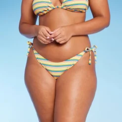 Women's Ribbed Extra Cheeky Extra High Leg Bikini Bottom - Wild Fable™ Blue/Green/Pink Striped 9 Women's Ribbed Extra Cheeky Extra High Leg Bikini Bottom - Wild Fable™ Blue/Green/Pink Striped -Thredup Fashion Shop GUEST f4d2aa09 f7d1 4446 9ff9 74042ff986f1
