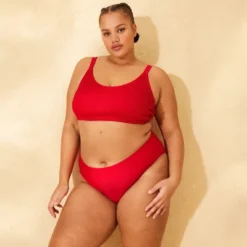 Women's Mid-Rise High Leg Cheeky Bikini Bottom - Wild Fable™ Red -Thredup Fashion Shop GUEST f5800cf1 b8da 4cd7 87f3 8185f2034c78