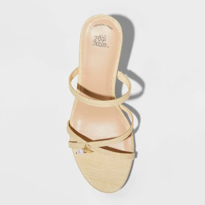 Women's Brodie Strappy Raffia Charm Heels - Wild Fable™ Tan 4 Women's Brodie Strappy Raffia Charm Heels - Wild Fable™ Tan - Image 2