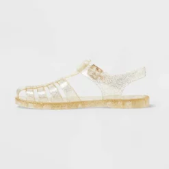 Women's Poppy Ankle Strap Jelly Sandals - Wild Fable™ Light Gold