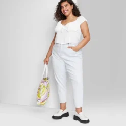 Women's Super-High Rise Curvy Tapered Jeans - Wild Fable™ Ultra Light Wash -Thredup Fashion Shop GUEST f8fc547a 9aec 4937 9bb7 73c9ba4415c3