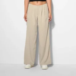 Women's Linen Trousers - Wild Fable™ Beige